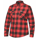 TW255.01 - Ladies Black and Red Flannel Shirt - Unik Just for Bikers - Flyclothing LLC