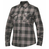TW255.20 - Ladies Black and Gray Flannel Shirt - Unik Just for Bikers - Flyclothing LLC