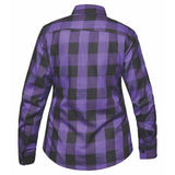 Valkarie - Ladies Black & Purple Armored Flannel - Unik Just for Bikers - Flyclothing LLC