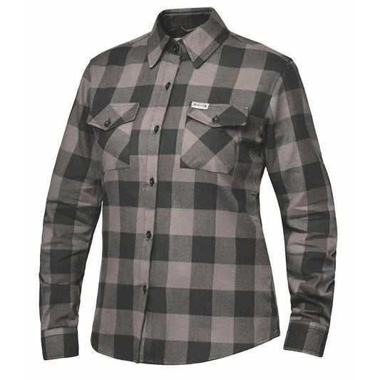 Ashwood - Ladies Black & Gray Armored Flannel - Unik Just for Bikers - Flyclothing LLC