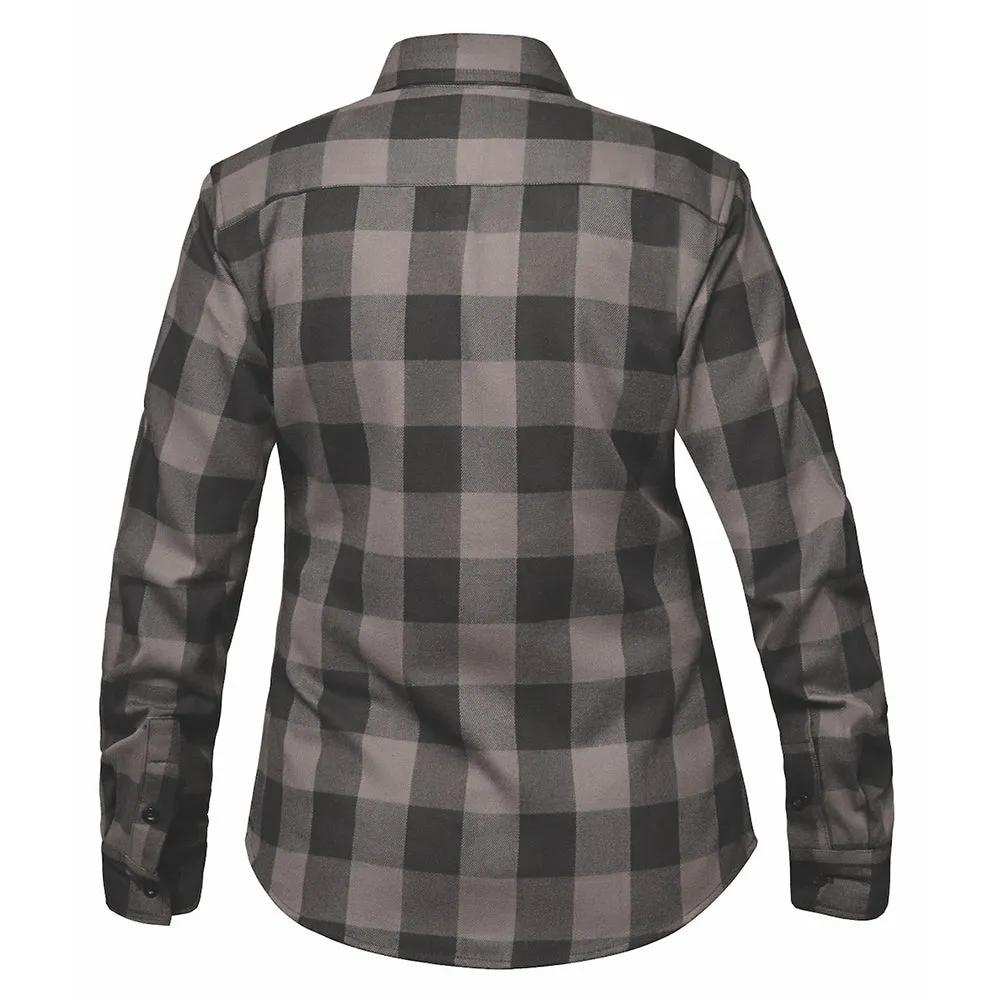 Ashwood - Ladies Black & Gray Armored Flannel - Unik Just for Bikers - Flyclothing LLC