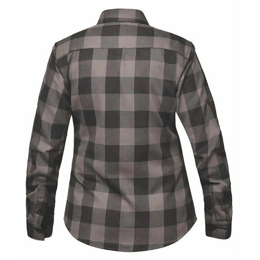 Ashwood - Ladies Black & Gray Armored Flannel - Unik Just for Bikers - Flyclothing LLC