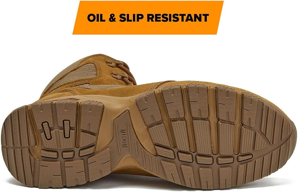 MAG SHIELD Suede Leather 8" Work Boot SZ WP - Magnum Boots - Flyclothing LLC