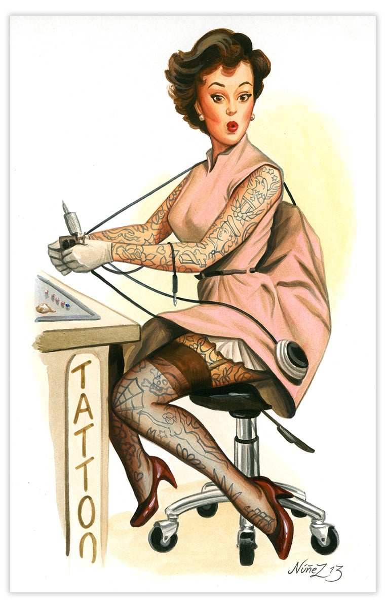 Black Market Art Company Tattoo Betty Print - Black Market Art Company - Flyclothing LLC