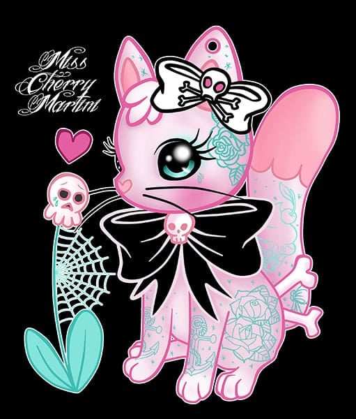 Black Market Art Company Tattoo Kitty Print - Black Market Art Company - Flyclothing LLC