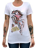 Black Market Art Company Tattoo Tradition Women's Loose Neck T-Shirt - Black Market Art Company - Flyclothing LLC
