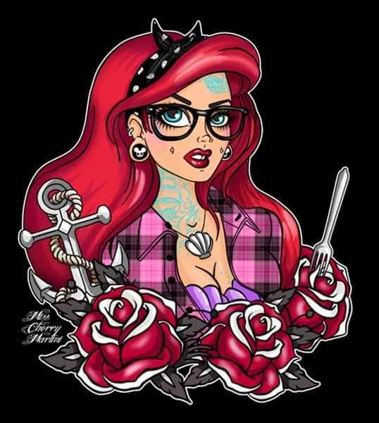Black Market Art Company Tattooed Ariel Print - Black Market Art Company - Flyclothing LLC