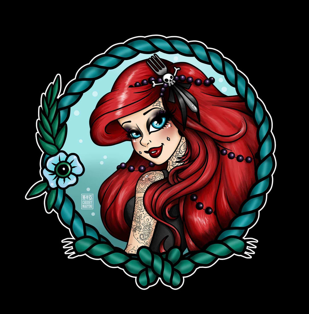 Black Market Art Company Tattooed Ariel II Print - Black Market Art Company - Flyclothing LLC