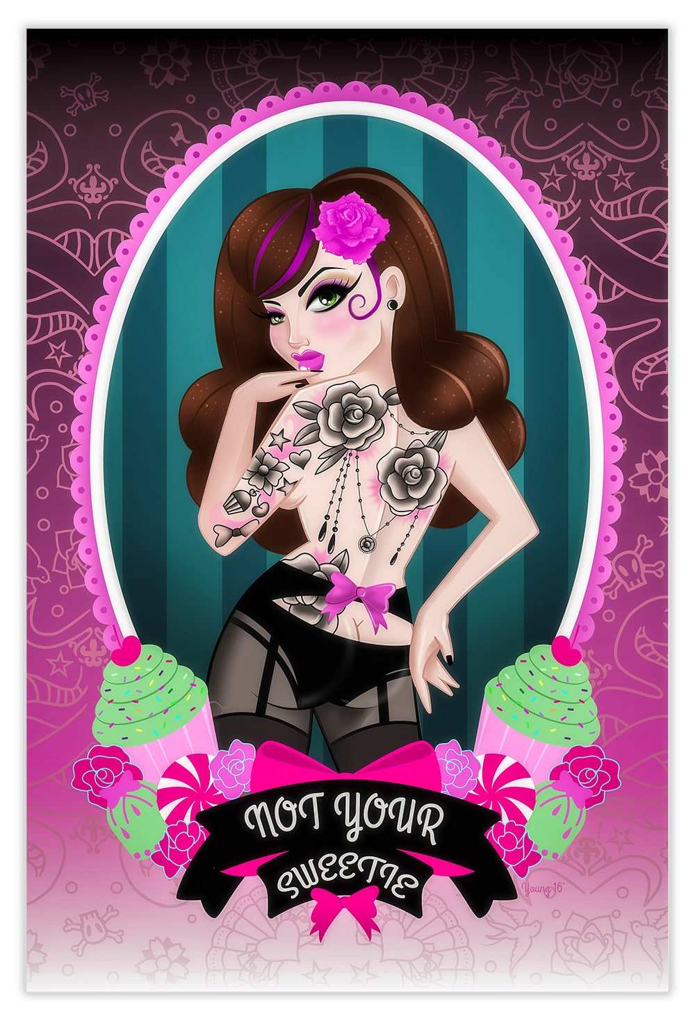 Black Market Art Company Tattooed Sweetie Print - Black Market Art Company - Flyclothing LLC