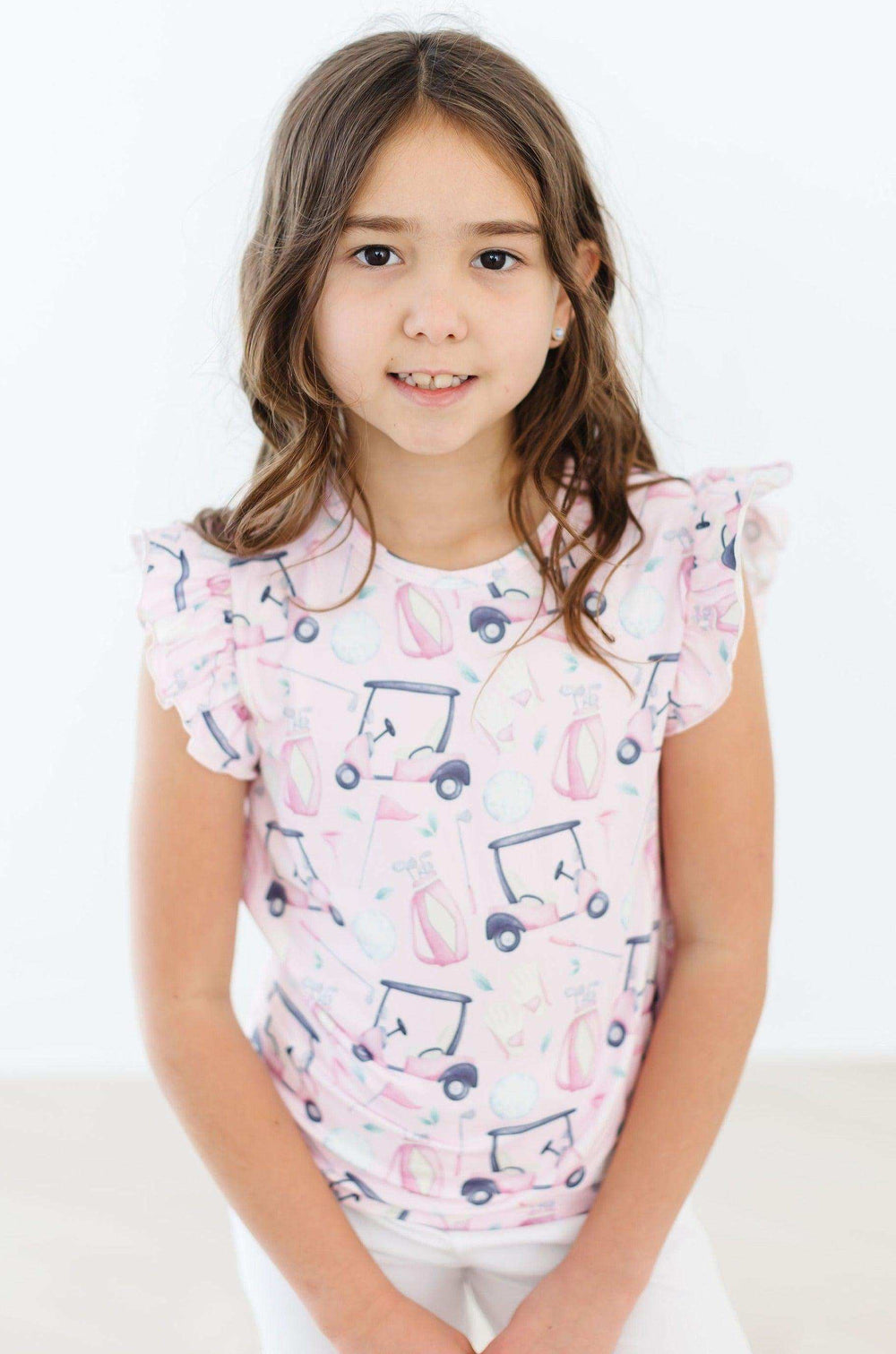 Tee Time S/S Ruffle Tee - Mila & Rose ® - Flyclothing LLC