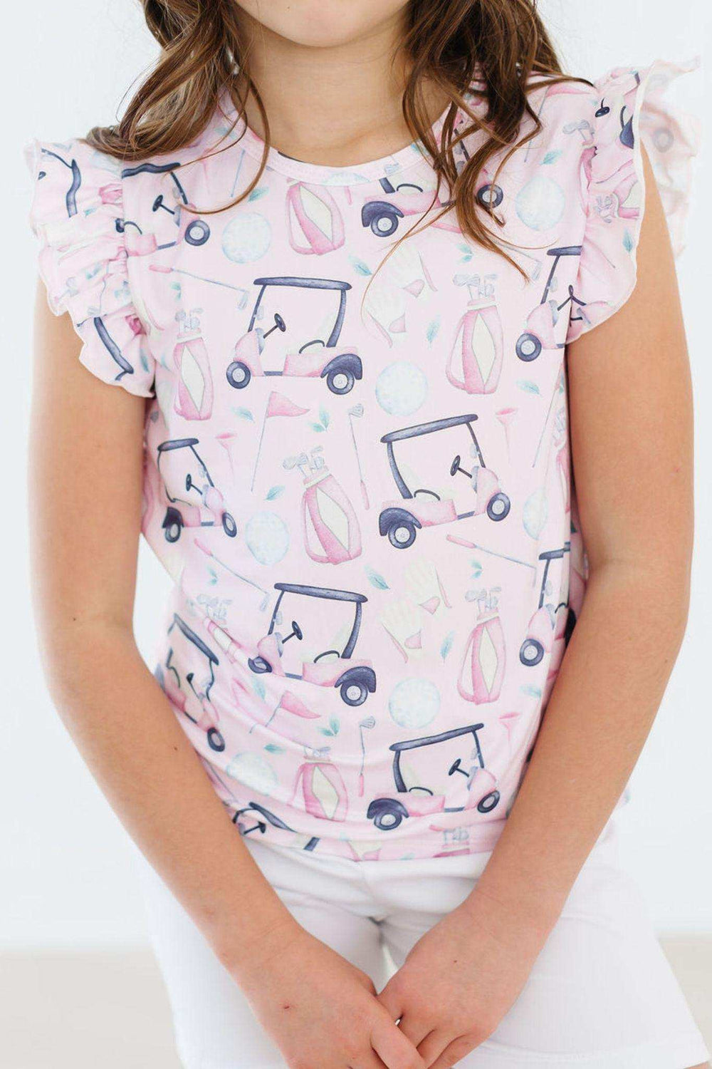 Tee Time S/S Ruffle Tee - Mila & Rose ® - Flyclothing LLC