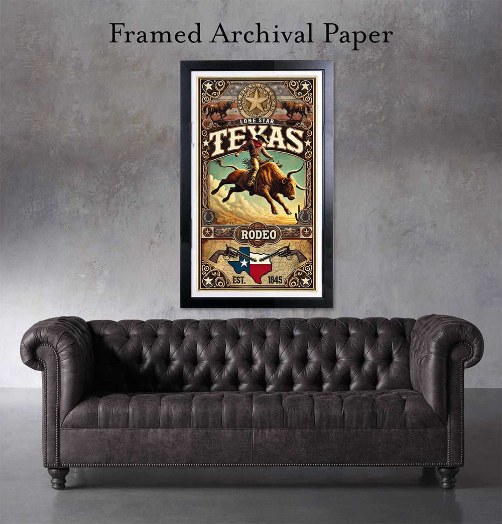 Black Market Art Company Texas Rodeo Poster & Art Print / Wall Art / Western Decor Print - Black Market Art Company - Flyclothing LLC
