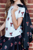 Texas Tech White Raider Red Ruffle Pocket Tee