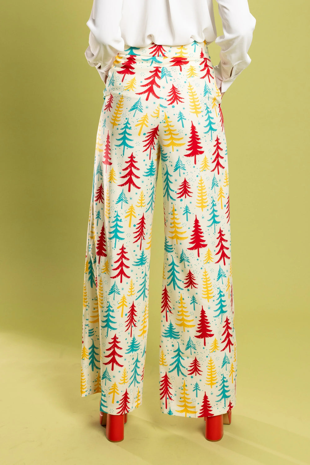 The Pine Tree Playgirl | Retro Christmas Trees Women's Suit Pants - Shinesty - Flyclothing LLC