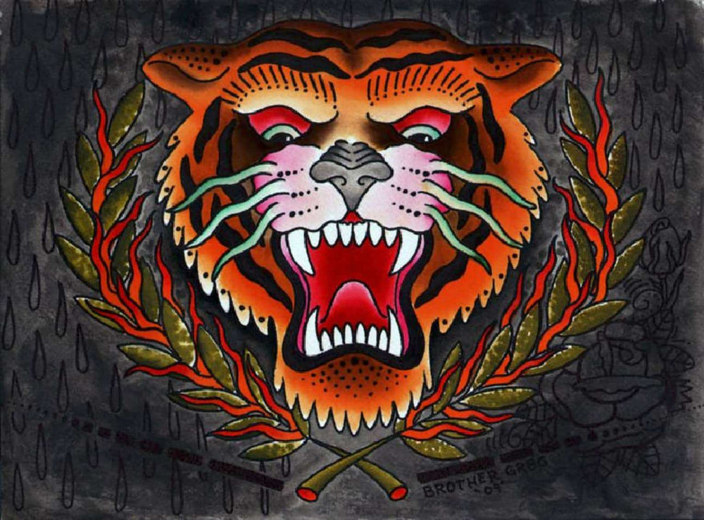 Black Market Art Company Tiger Head Print - Black Market Art Company - Flyclothing LLC