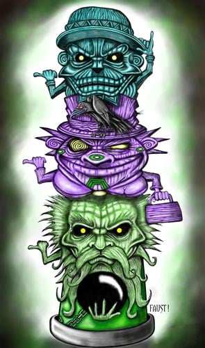 Black Market Art Company Tiki Afterlife Idols Print - Black Market Art Company - Flyclothing LLC