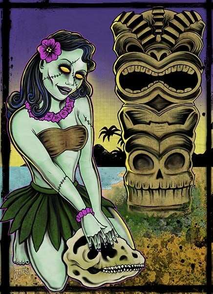 Black Market Art Company Tiki Print - Black Market Art Company - Flyclothing LLC