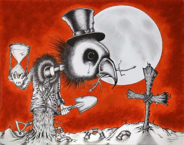 Black Market Art Company Time Waits For No One Print - Black Market Art Company - Flyclothing LLC