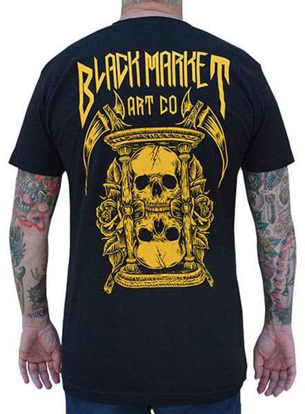 Black Market Art Company Times Up Men's T-Shirt - Black Market Art Company - Flyclothing LLC