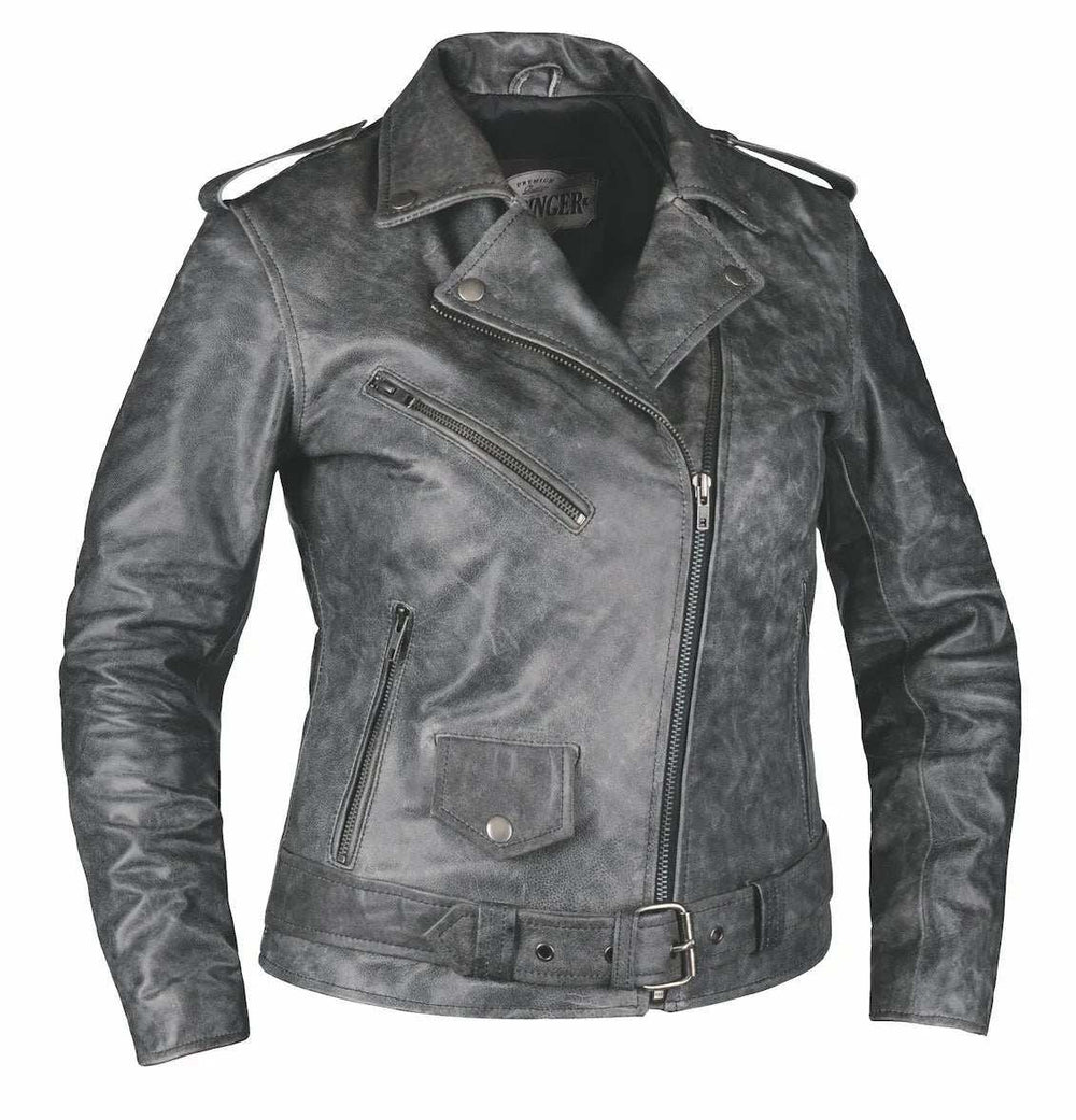 Tina - Ladies Premium Leather Jacket - Unik Just for Bikers - Flyclothing LLC