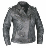 Tina - Ladies Premium Leather Jacket - Unik Just for Bikers - Flyclothing LLC