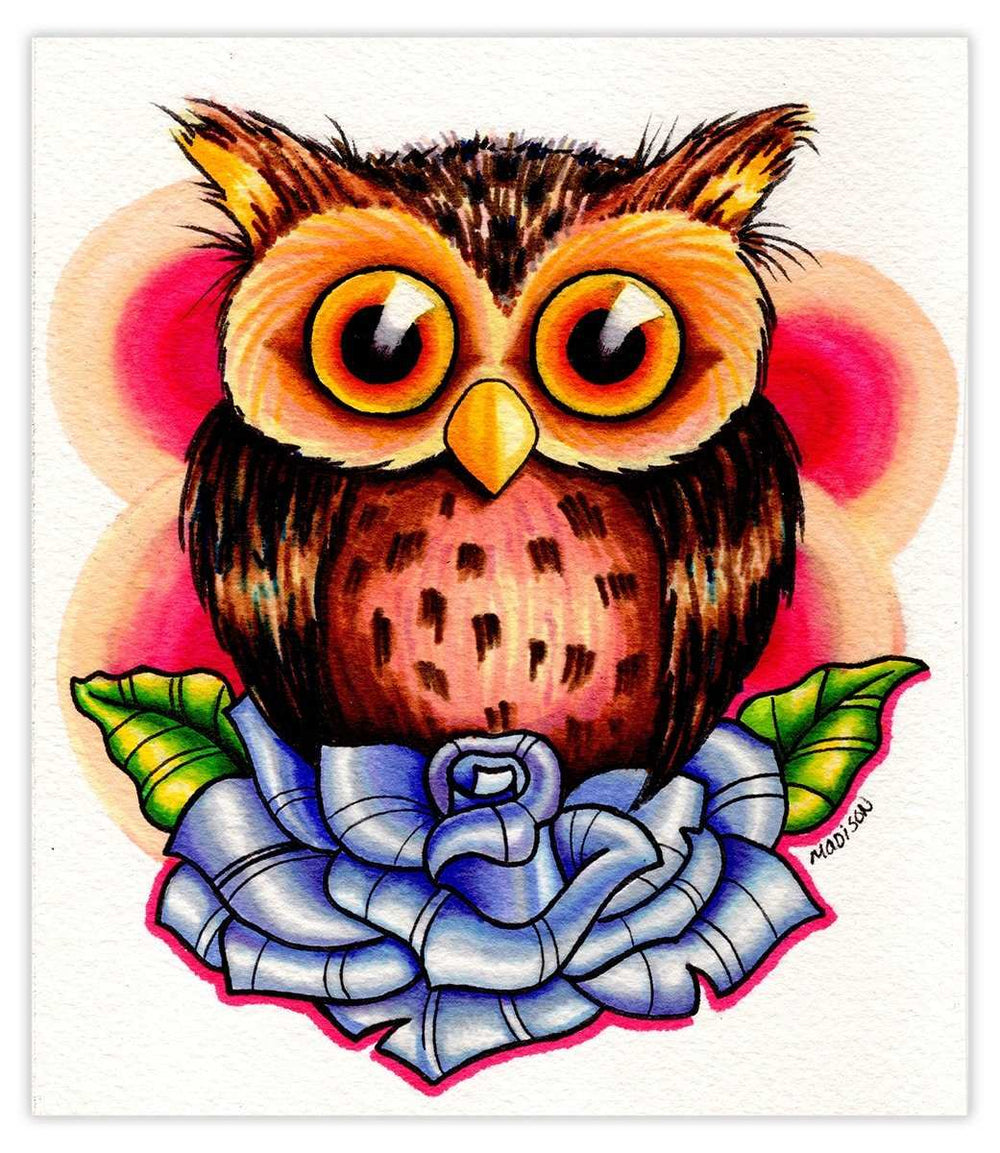 Black Market Art Company Tiny Owl Print - Black Market Art Company - Flyclothing LLC