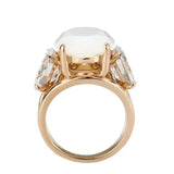 TK3788 - IP Rose Gold(Ion Plating) Stainless Steel Ring with Synthetic in Fireopal - Alamode - Flyclothing LLC