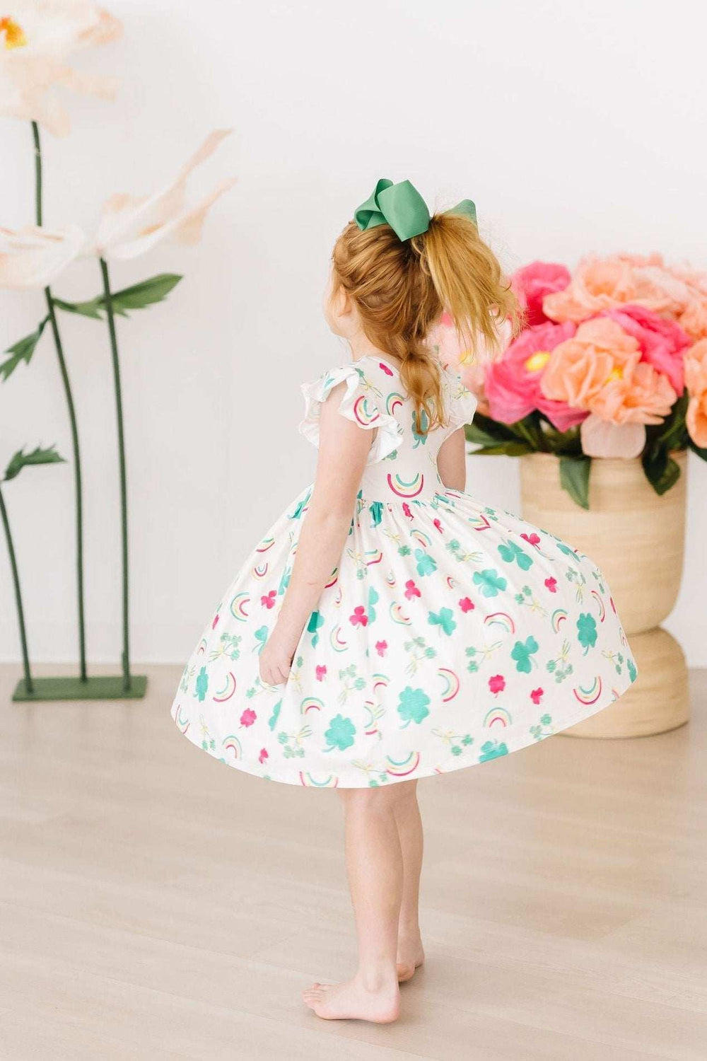 Top of the Mornin' Flutter Sleeve Twirl Dress - Mila & Rose ® - Flyclothing LLC