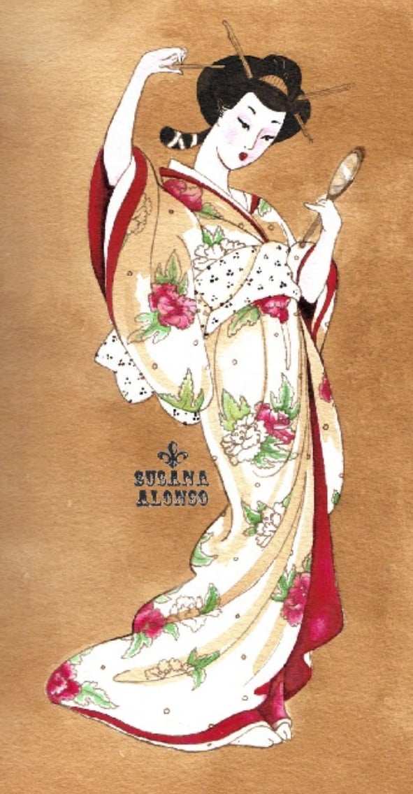 Black Market Art Company Traditional Geisha Print - Black Market Art Company - Flyclothing LLC