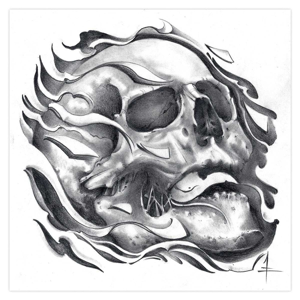 Black Market Art Company Tretick Skull Print - Black Market Art Company - Flyclothing LLC
