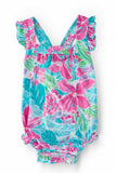 Tropical Punch Ruffle Cross Back Romper - Mila & Rose ® - Flyclothing LLC
