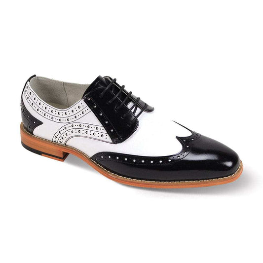 Giovanni Troy Black/White Mens Dress Shoe - Giovanni - Flyclothing LLC
