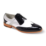 Giovanni Troy Black/White Mens Dress Shoe - Giovanni - Flyclothing LLC