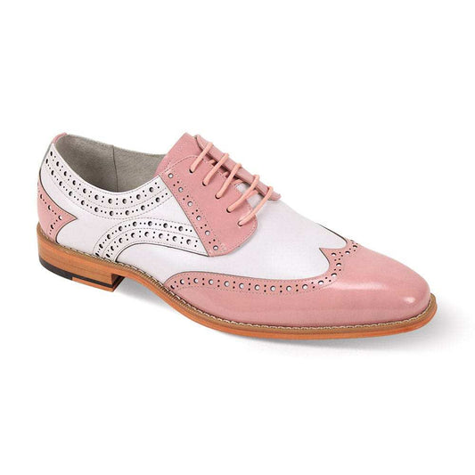Giovanni Troy Pink/White Mens Dress Shoe - Giovanni - Flyclothing LLC