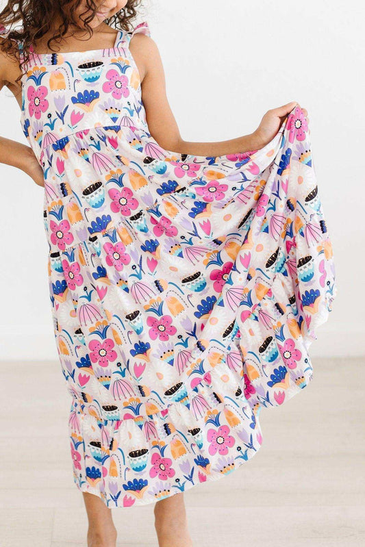 Tulip Blooms Ruffle Maxi Dress - Mila & Rose ® - Flyclothing LLC