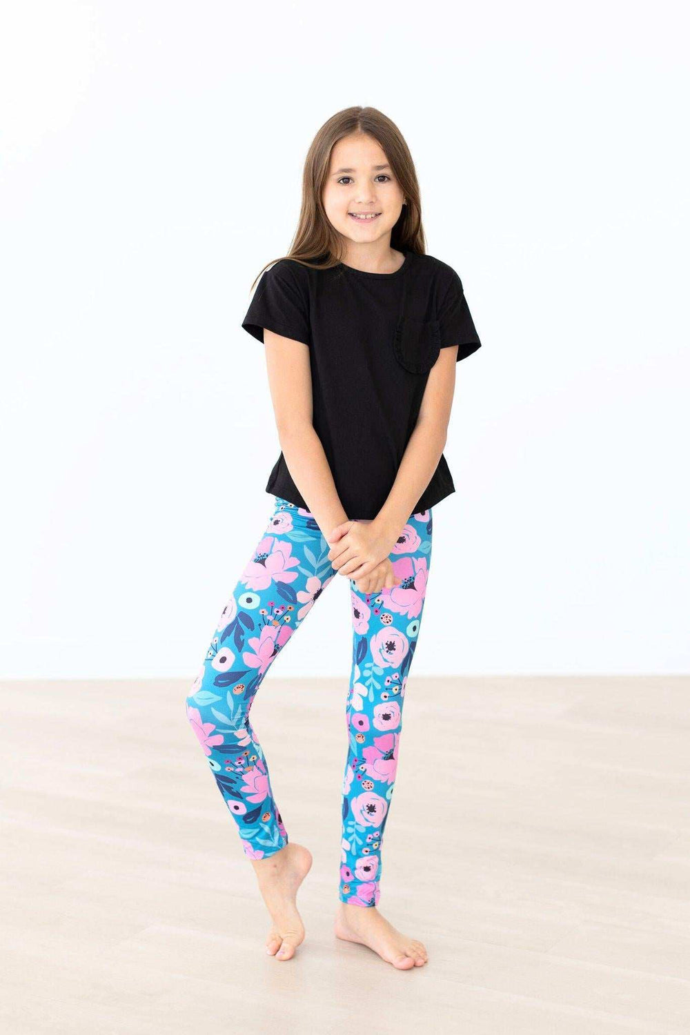 Twirling in Teal Leggings - Mila & Rose ® - Flyclothing LLC
