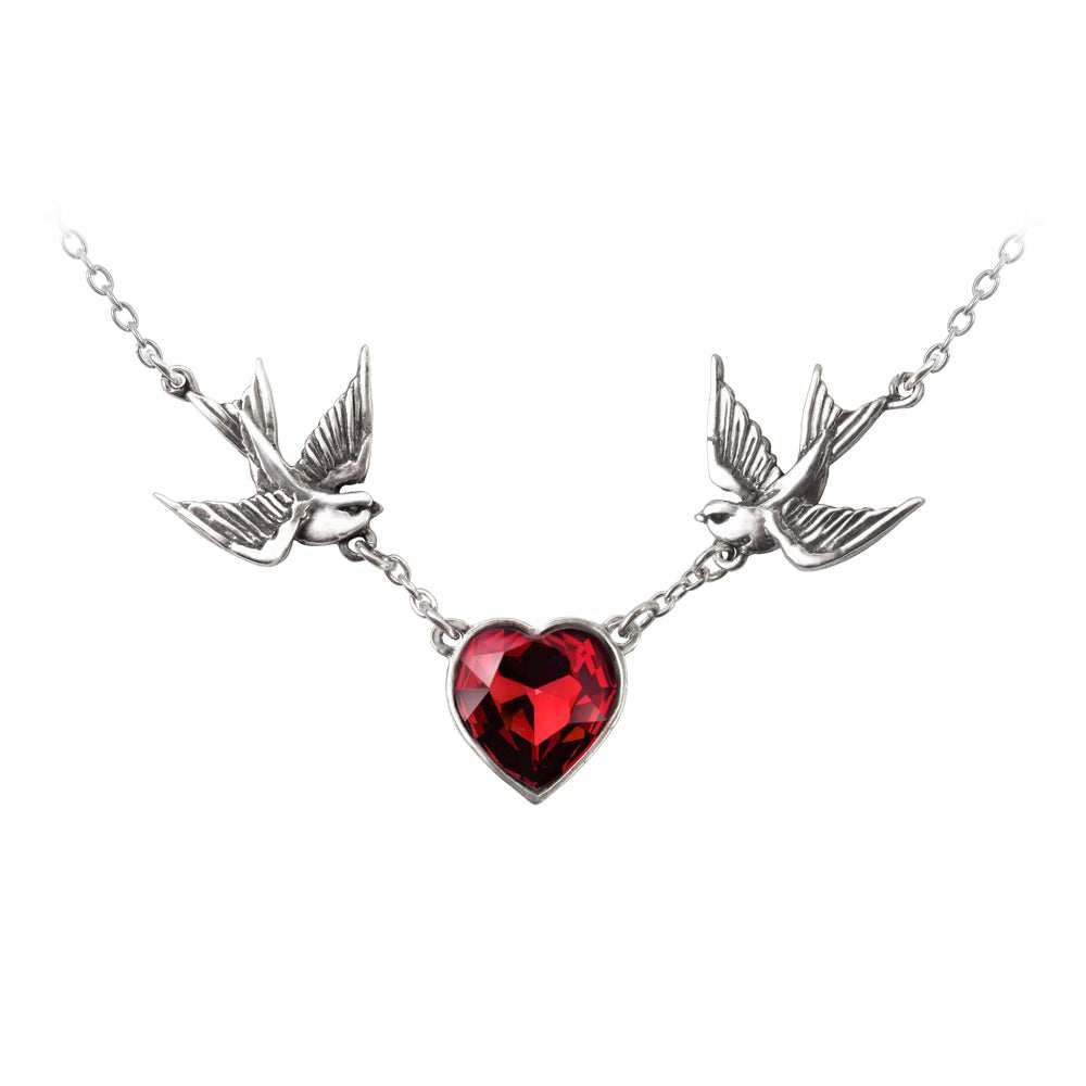 Swallow Heart Necklace - Alchemy Gothic - Flyclothing LLC