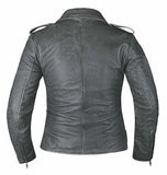 Tina - Ladies Premium Leather Jacket - Unik Just for Bikers - Flyclothing LLC