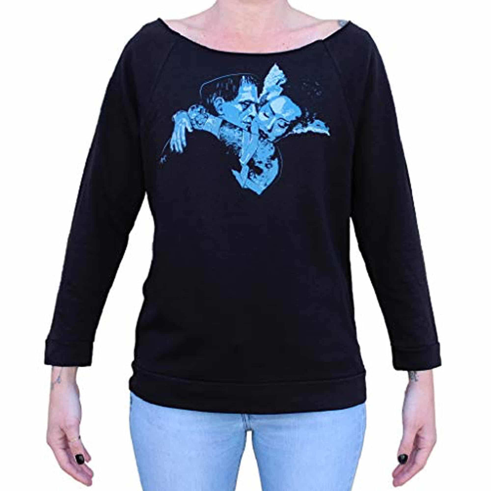 Black Market Art Company Undying Love Women's Unfinished Scoop Neck Sweatshirt - Black Market Art Company - Flyclothing LLC