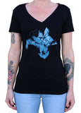 Black Market Art Company Undying Love Women's V-Neck T-Shirt - Black Market Art Company - Flyclothing LLC
