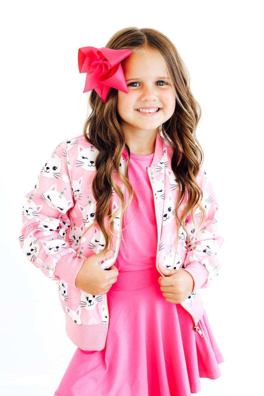 Unicorn Kitties Satin Jacket - Mila & Rose ® - Flyclothing LLC