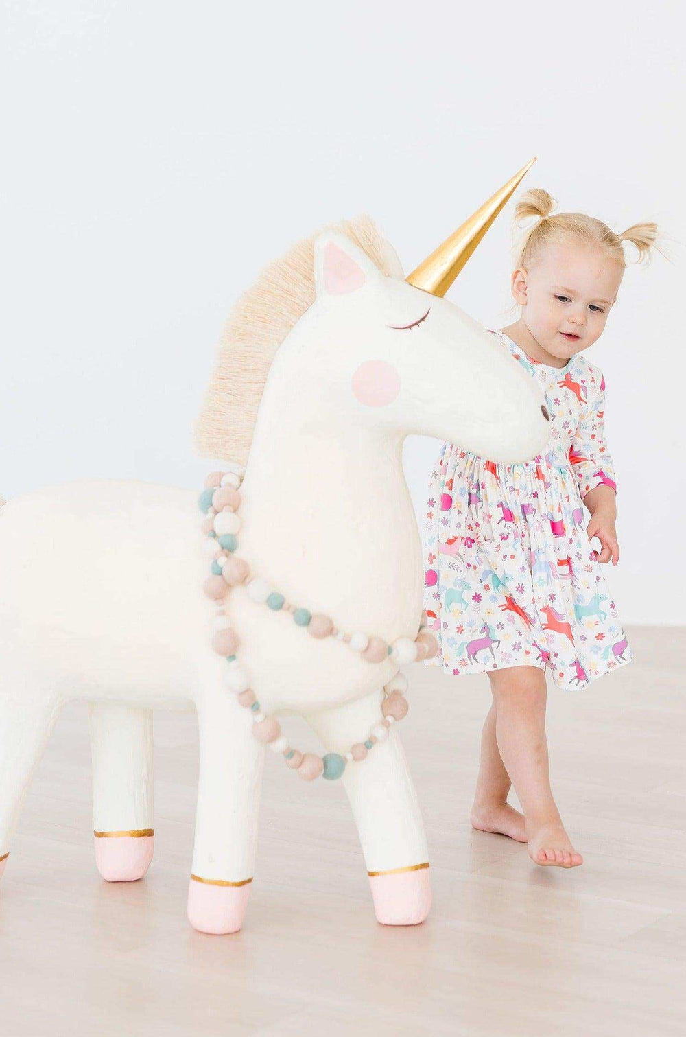 Unicorn Wish 3/4 Sleeve Pocket Twirl Dress - Mila & Rose ® - Flyclothing LLC
