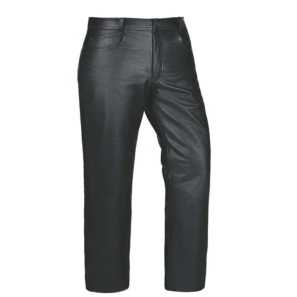 0750.00 - Mens Premium Leather Pants - Unik Just for Bikers - Flyclothing LLC