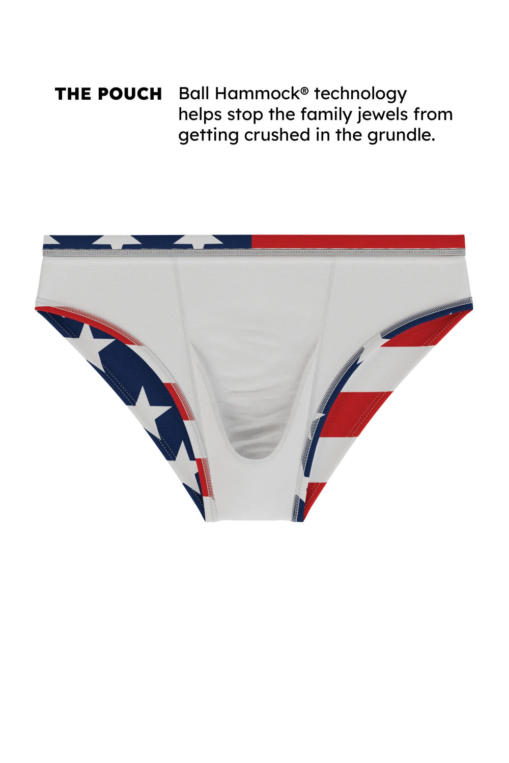 The Unsurpassed Ass | American Flag Ball Hammock® Pouch Swim Briefs - Shinesty - Flyclothing LLC