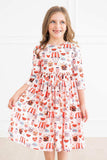 Puppy Love 3/4 Sleeve Pocket Twirl Dress - Mila & Rose ® - Flyclothing LLC
