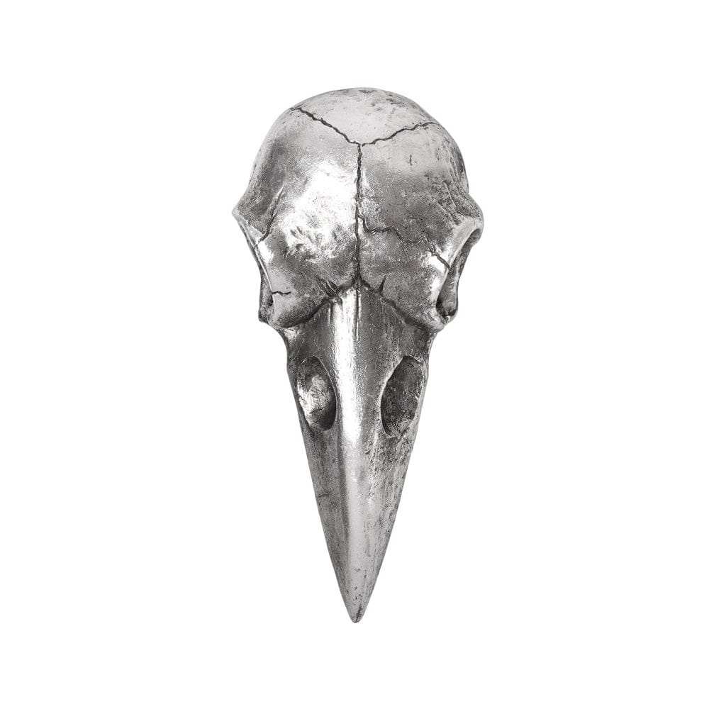Alchemy Gothic Raven Skull Hand Mirror - Antique Silver - Alchemy Gothic - Flyclothing LLC