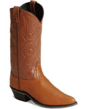 Old West Mens Cognac Ostrich Print All Over Leather 13" Boot - Old West - Flyclothing LLC