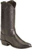 Old West Mens Black Spray Lizard Print All Over Leather 13" Boot - Old West - Flyclothing LLC