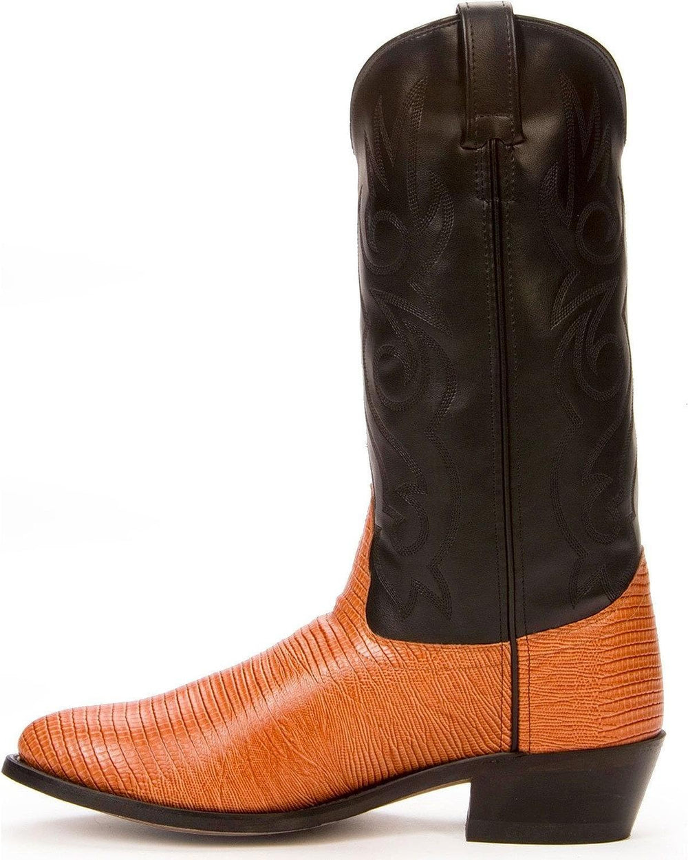 Old West Mens Tan Spray Lizard Print All Over Leather 13" Boot - Old West - Flyclothing LLC