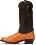 Old West Mens Tan Spray Lizard Print All Over Leather 13" Boot - Old West - Flyclothing LLC